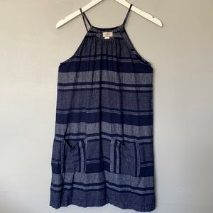 Blue denim design loft dress